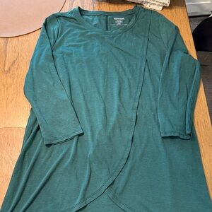 Motherhood Maternity Deep Green Long Sleeve Nursing Top